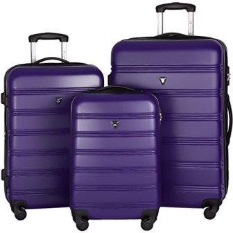 Set di valigie Merax Travelhouse Set di 3 valigie espandibili leggere