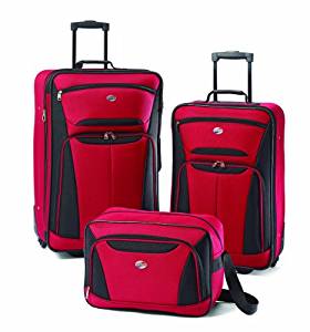 Set di 3 valigie American Tourister Fieldbrook II, rosso / nero (scelta migliore)