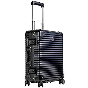 Bagagli in alluminio LANZZO Lega di magnesio con ruote girevoli Valigia da viaggio rigida approvata TSA