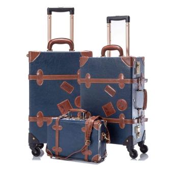 COTRUNKAGE Set di valigie vintage 3 pezzi TSA Lock Retro Trunk