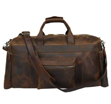 Polar 25'' Duffle Genuine Leather Weekender Travel Duffel luggage Bag