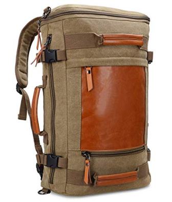 WITZMAN Uomini's Vintage Canvas Rucksack Travel Duffel Backpack Retro Hiking Bag