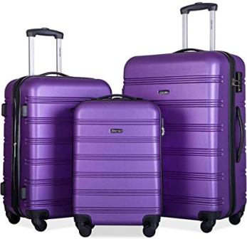 Set di valigie espandibili Merax 3 pezzi con lucchetto TSA