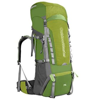 Zaino Da Trekking E Campeggio 100L Militare MOLLE Impermeabile - Grande Capacità, Verde, Ultraleggero Per Viaggi E Avventura