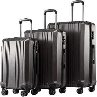 Coolife 3 pezzi imposta PC + ABS Spinner TSA bagagli