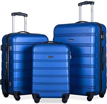 Set valigie rigide Spinner 3 pezzi Merax con lucchetto