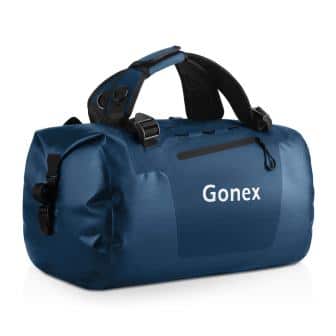Borsone da esterno impermeabile Gonex 45L, borsone da viaggio resistente e asciutto