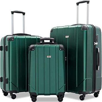 Set di valigie rigide per bagagli P.E.T ecologico Merax 3 pezzi