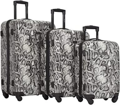 Set di valigie Kensie 3 pezzi "pelle di serpente"