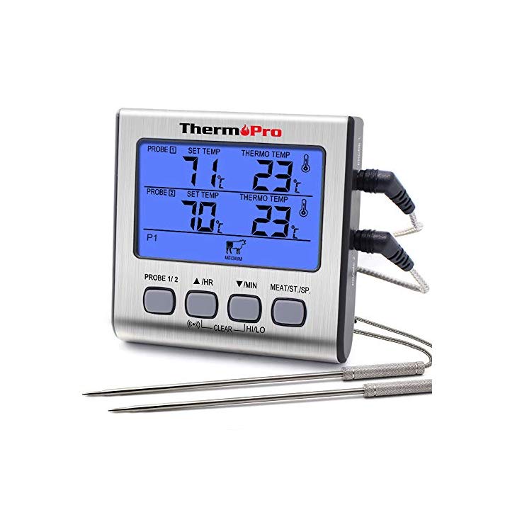 Termometro digitale per alimenti Nero misuratore di temperatura di cottura resistente alla corrosione e alla ruggine per barbecue 