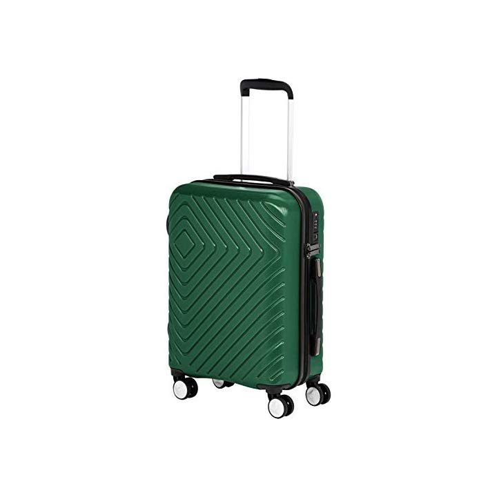 AmazonBasics - Trolley con motivo geometrico, 55 cm, Verde
