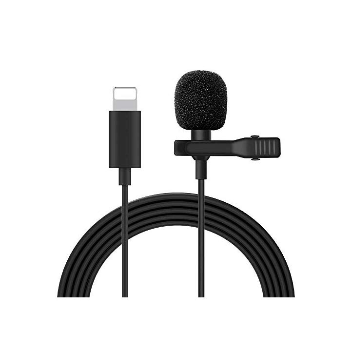 Jiqu Microfono Mini Headed Recording Clip On Mic Mini Microfono Compatibile con Telefono XS/XR/X / 8/7/6/5 Series/Pad Air